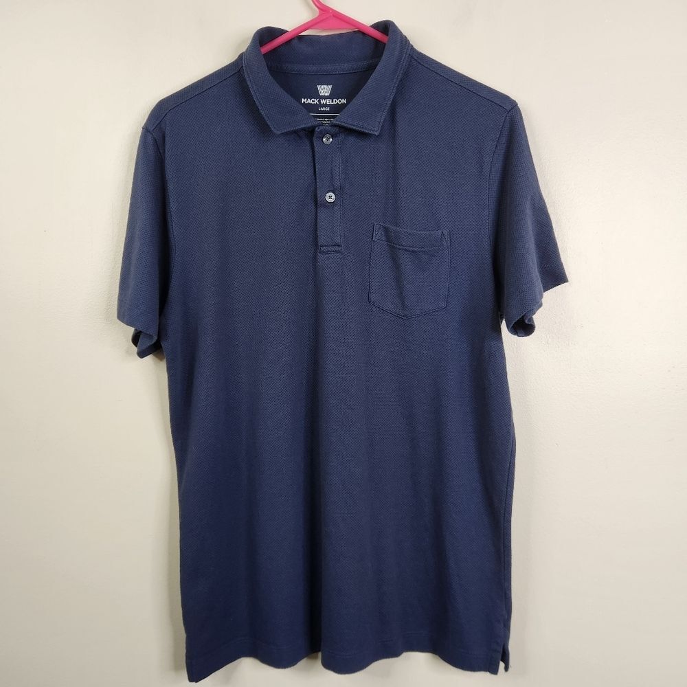 Mack Weldon Mens Short Sleeve Breathable Modal Blend Polo Shirt Large
